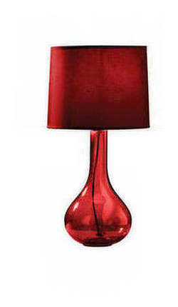 Arlington Red Glass Table Lamp